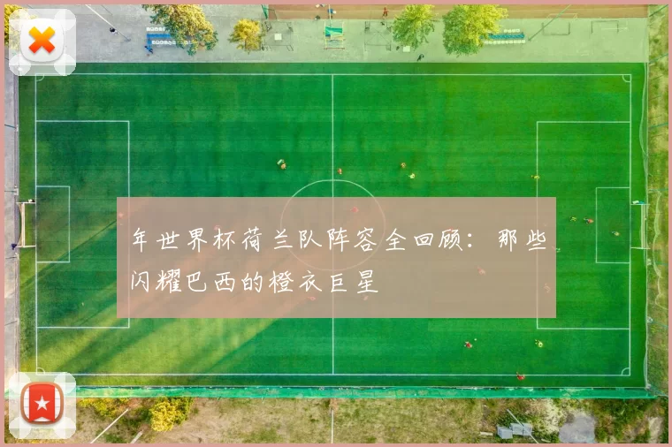 年世界杯荷兰队阵容全回顾：那些闪耀巴西的橙衣巨星