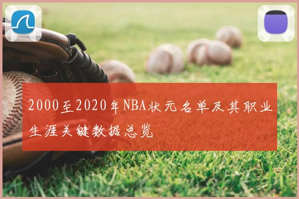 2000至2020年NBA状元名单及其职业生涯关键数据总览